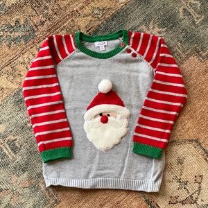Mudpie boys Santa sweater size L (4T-5T)